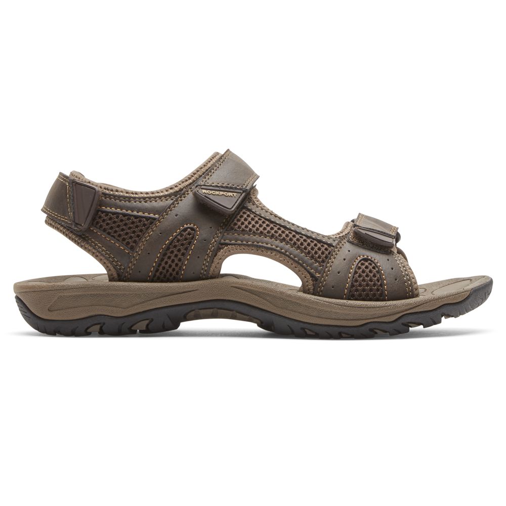 Sandálias Rockport Hayes Quarter-Strap Homem - Marrom Escuro ( 769-CPIXHK )
